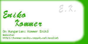 eniko kommer business card